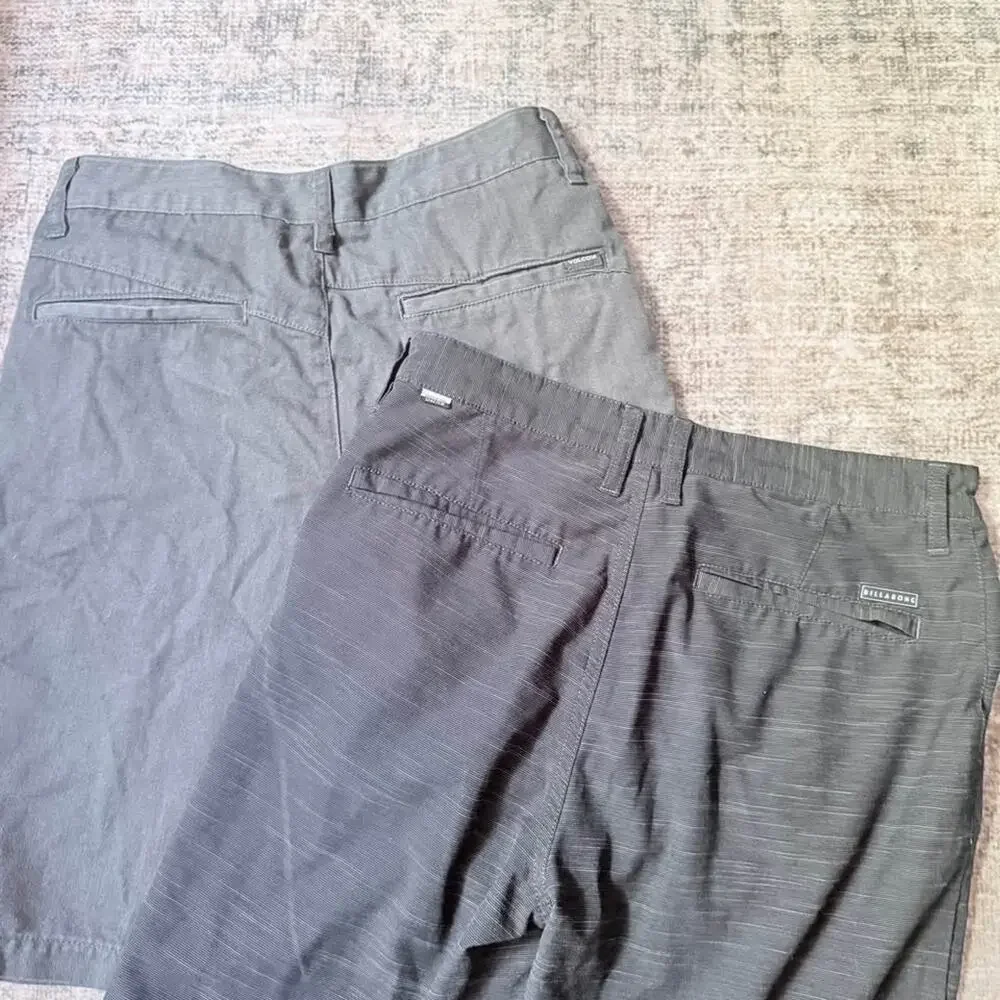 Sz 29 Men Lot of 2 Shorts (Volcom Chino & Billabong Hybrid Shorts)
